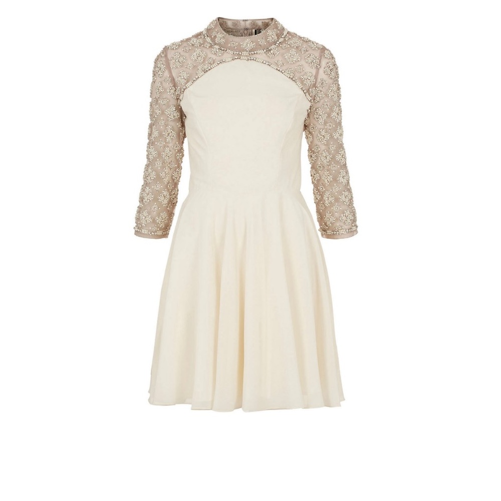 Topshop Size 10 Pearl Embellished Dress